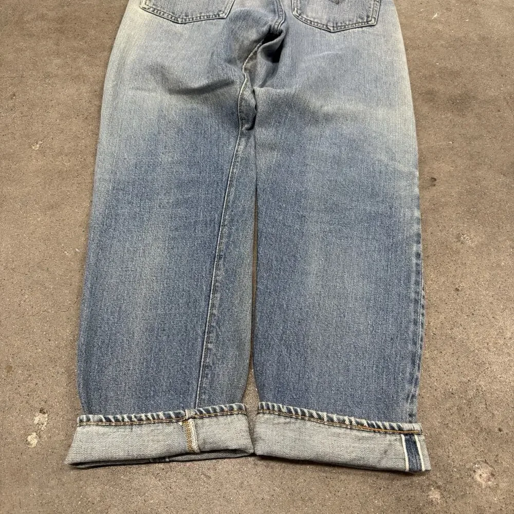 VINTAGE 70s LEVIS 501 REDLINE SELVEDGE FADED JEANS TAG 34x33 31.5x28.25 ACTUAL